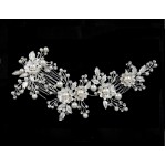 Tiara Ti022 argintie pentru mirese cu crystale